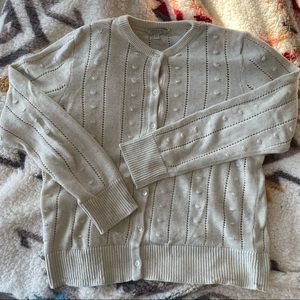 Lucky Brand Pom Cardigan L